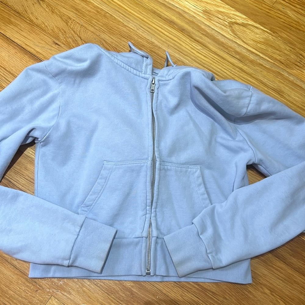 John Galt (Brandy Melville) cropped zip-up hoodie